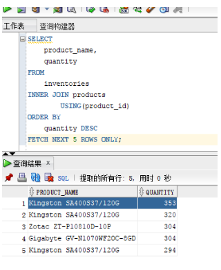 Oracle基础：Fetch子句