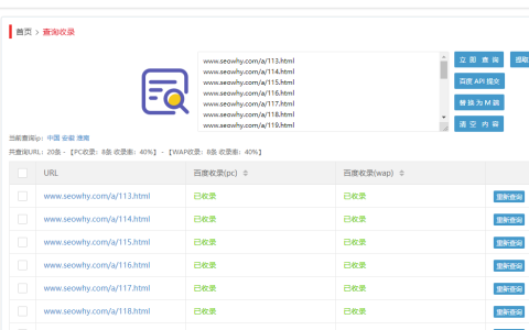 批量查询百度收录工具